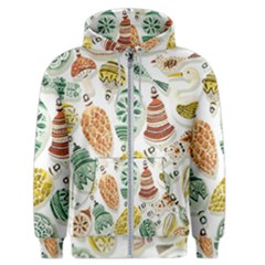 Surface Pattern  Vintage Christmas Ornaments Men s Zipper Hoodie by Sudhe