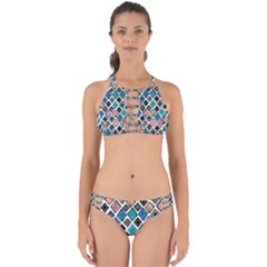 Diamond Shapes Pattern Perfectly Cut Out Bikini Set by Sudhe