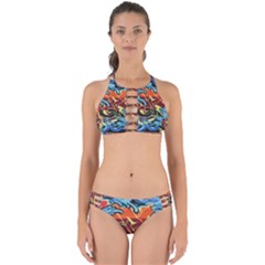 Graffiti Colourful Street Art Art Perfectly Cut Out Bikini Set by Simbadda