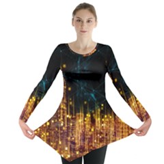 Architecture Buildings City Long Sleeve Tunic  by Simbadda