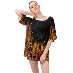 Architecture Buildings City Oversized Chiffon Top by Simbadda