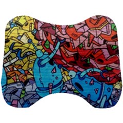 Graffiti Wall Mural Painting Arts Head Support Cushion by Simbadda