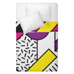 Memphis Colorful Background With Stroke Duvet Cover Double Side (single Size) by Vaneshart