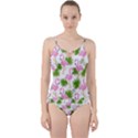 Seamless Pattern With Cute Flamingos Cut Out Top Tankini Set View1