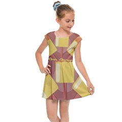Cream Sweet Icecream Kids  Cap Sleeve Dress by Bajindul