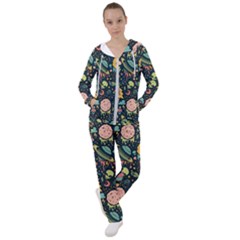 Texture Patterns Aliens Rockets Space Women s Tracksuit by Vaneshart