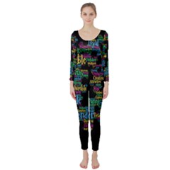 Affirmations Long Sleeve Catsuit by ArtworkByPatrick