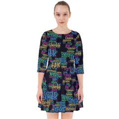 Affirmations Smock Dress by ArtworkByPatrick