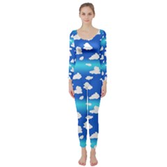 Clouds Long Sleeve Catsuit by bloomingvinedesign