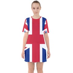 Uk Flag Sixties Short Sleeve Mini Dress by FlagGallery