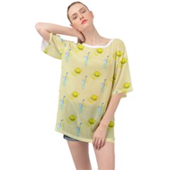 Lemonade Polkadots Oversized Chiffon Top by bloomingvinedesign