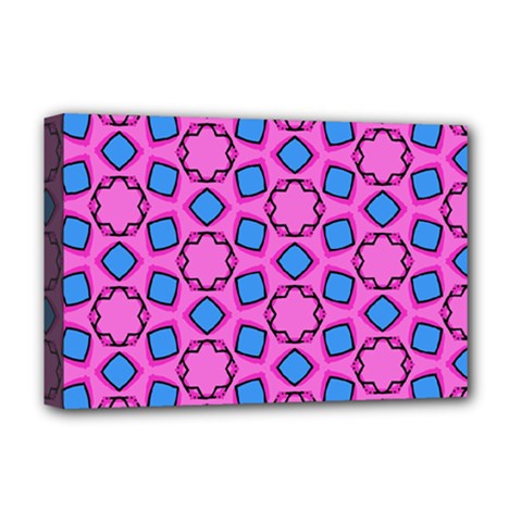 Pattern Pink Stars Texture Seamless Deluxe Canvas 18  X 12  (stretched) by Simbadda