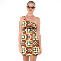 Church Pattern Church Texture One Soulder Bodycon Dress by Simbadda