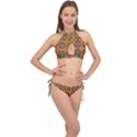Seamless Pattern Tile Tileable Cross Front Halter Bikini Set View1