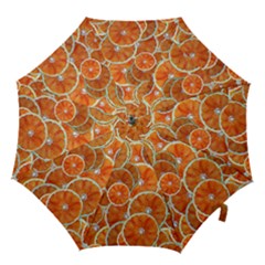 Oranges Background Texture Pattern Hook Handle Umbrellas (small) by Simbadda