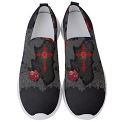 The Crows With Cross Men s Slip On Sneakers by FantasyWorld7