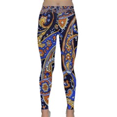Vintage Retro Texture Decoration Pattern Color Circle Ornament Art Design Bright Symmetry Style  Classic Yoga Leggings by Vaneshart