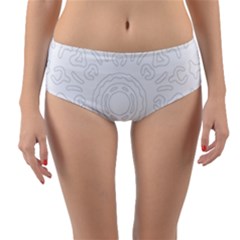 Circle Vector Background Abstract Reversible Mid-waist Bikini Bottoms by Bajindul