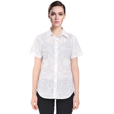 Circle Vector Background Abstract Women s Short Sleeve Shirt by Bajindul