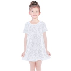 Circle Vector Background Abstract Kids  Simple Cotton Dress by Bajindul