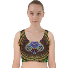 Artwork Fractal Digital Art Velvet Racer Back Crop Top by Wegoenart