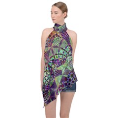 Background Design Art Artwork Halter Asymmetric Satin Top by Wegoenart