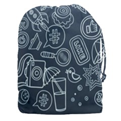 Internet Planets Drinks Computers Drawstring Pouch (xxxl) by Wegoenart