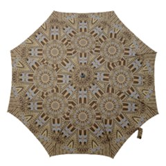 Wood And Wood With Hearts And More Wood Ornate Hook Handle Umbrellas (medium) by pepitasart