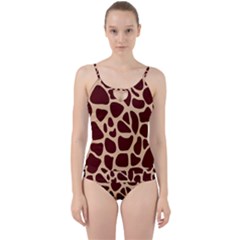 Animal Print Giraffe Patterns Cut Out Top Tankini Set by Vaneshart