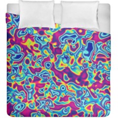 Ripple Motley Colorful Spots Abstract Duvet Cover Double Side (king Size) by Vaneshart