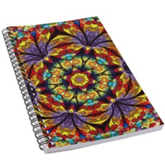 Geometric Pattern Kaleidoscope Art Mirror Image Mosaic 5 5  X 8 5  Notebook by Vaneshart