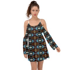 Abstract 15 Kimono Sleeves Boho Dress by ArtworkByPatrick