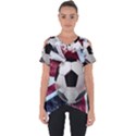 Soccer Ball With Great Britain Flag Cut Out Side Drop Tee View1