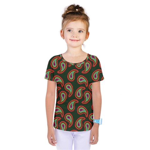 Seamless Paisley Pattern Kids  One Piece Tee by Vaneshart
