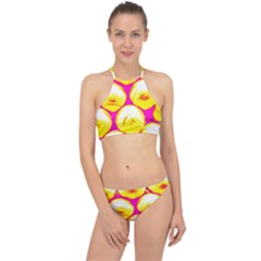Pop Art Tennis Balls Racer Front Bikini Set by essentialimage