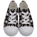 Abstract Seamless Pattern Graphic Black Kids  Low Top Canvas Sneakers View1