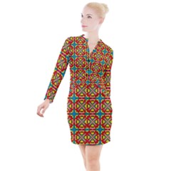 Seamless Button Long Sleeve Dress by Sobalvarro