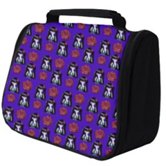 Girl Flower Pattern Royal Blue Full Print Travel Pouch (big) by snowwhitegirl