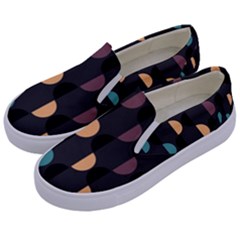 Abstract Background Modern Design Kids  Canvas Slip Ons by Wegoenart
