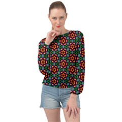 Pattern  Banded Bottom Chiffon Top by Sobalvarro