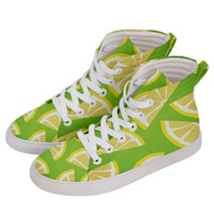 Lemon Fruit Healthy Fruits Food Women s Hi-top Skate Sneakers by Wegoenart