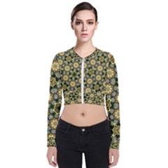 Pattern Background Texture Design Long Sleeve Zip Up Bomber Jacket by Wegoenart