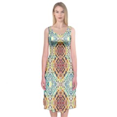 Pattern Midi Sleeveless Dress by Sobalvarro