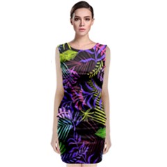 Leaves  Sleeveless Velvet Midi Dress by Sobalvarro