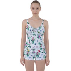 Leaves Tie Front Two Piece Tankini by Sobalvarro