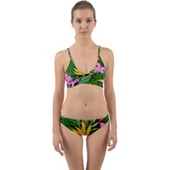 Tropical Greens Wrap Around Bikini Set by Sobalvarro