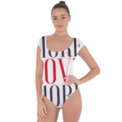 More Love More Short Sleeve Leotard  by Lovemore