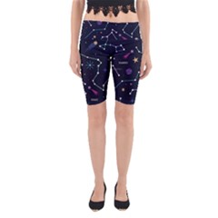 Space Wallpapers Yoga Cropped Leggings by Vaneshart