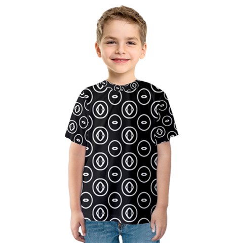 Black And White Pattern Kids  Sport Mesh Tee by Vaneshart