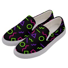 Geometric Seamless Pattern Men s Canvas Slip Ons by Vaneshart